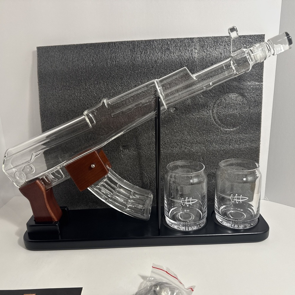 Gifts for Men Dad Kollea Whiskey Decanter Set‎ for Men - Gun Decanter